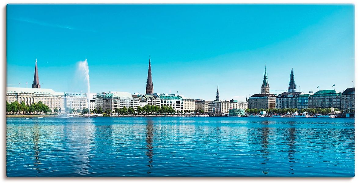 Artland Wandbild "Hamburg Alsterpanorama", Deutschland, (1 St.), als Leinwa günstig online kaufen