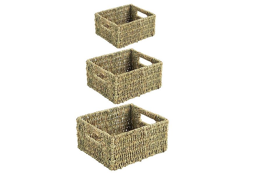 IDIMEX Aufbewahrungskorb CABO (Set), Aufbewahrungsbox 3er Set geflochten au günstig online kaufen