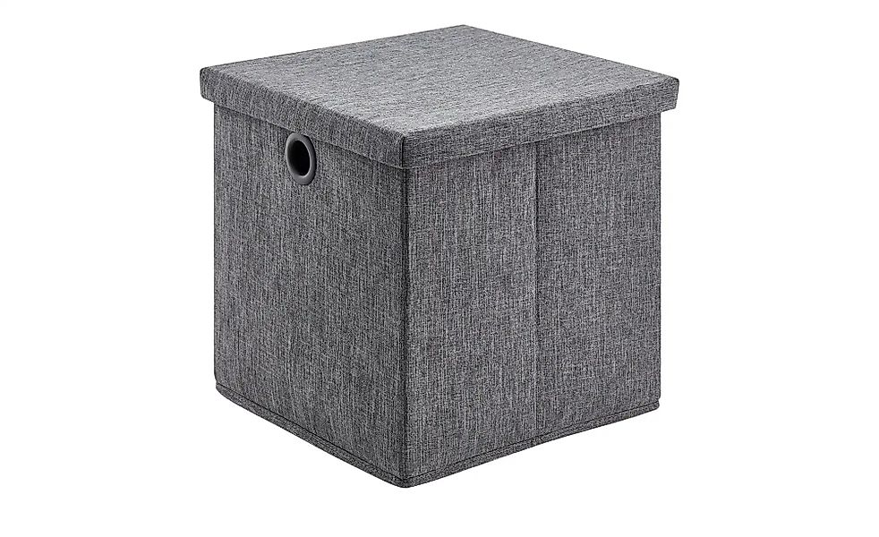 Aufbewahrungsbox   ¦ grau ¦ Polyester,Pappe ¦ Maße (cm): B: 32 H: 30 T: 32. günstig online kaufen