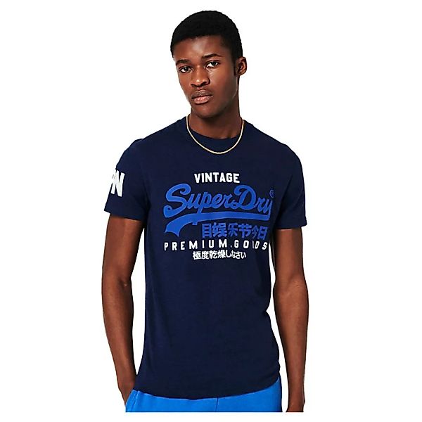 Superdry Vintage Logo Kurzarm T-shirt XL Midnight Blue Grit günstig online kaufen