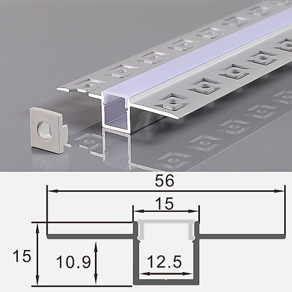 ENERGMiX LED-Stripe-Profil 2m Alu Profile Unterputz günstig online kaufen