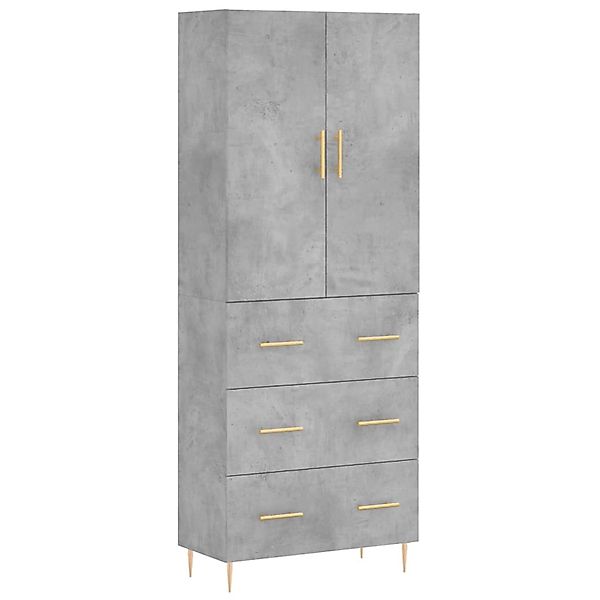 vidaXL Highboard Betongrau 69,5x34x180 cm Holzwerkstoff 3195839 günstig online kaufen