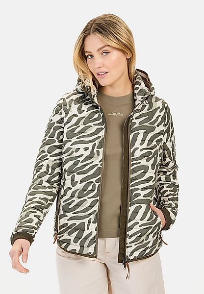 camel active Blouson mit Animal Print Langarm Stehkragen Markenlabel günstig online kaufen