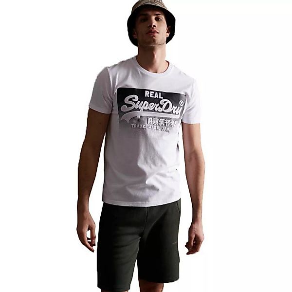 Superdry Vintage Logo Halftone Embossed Kurzarm T-shirt L Optic günstig online kaufen