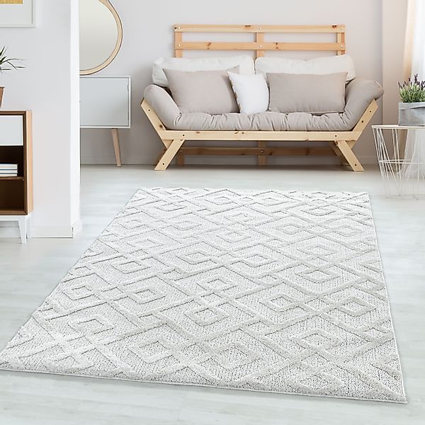 Carpettex Hochflor-Teppich Geometrisch Design, Rund, Höhe: günstig online kaufen