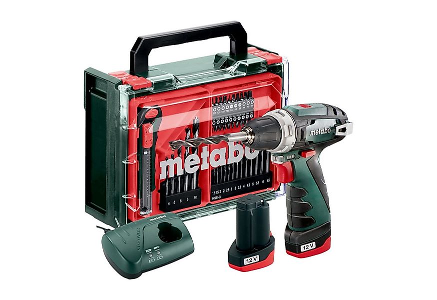 metabo Akku-Schrauber Powermaxx BS Basic Set 12 V 34 Nm (600080710) + mobil günstig online kaufen
