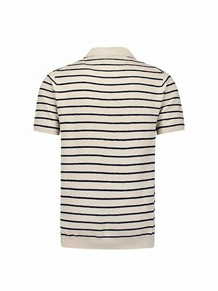 NO EXCESS Poloshirt Pullover Short Sleeve Polo 2 Coloured Stripe With Linen günstig online kaufen