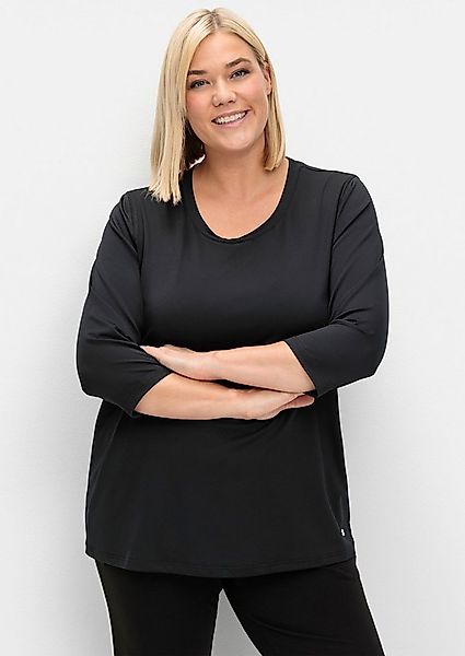 Sheego Trainingsshirt Funktionsshirt 3/4-Arm günstig online kaufen