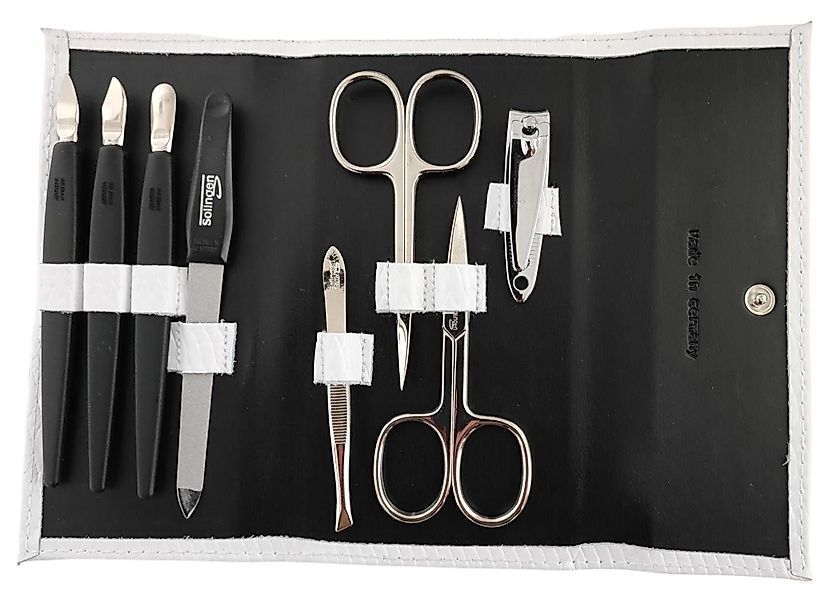 EloModa Maniküre-Etui Nagelpflege Set 8-tlg. Echtleder günstig online kaufen