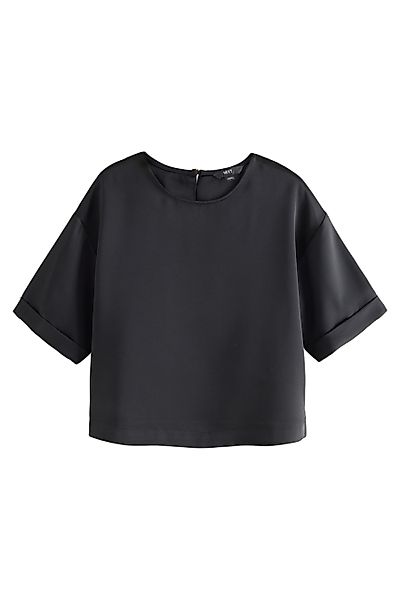 Next T-Shirt Kastiges Satin-T-Shirt mit kurzen günstig online kaufen