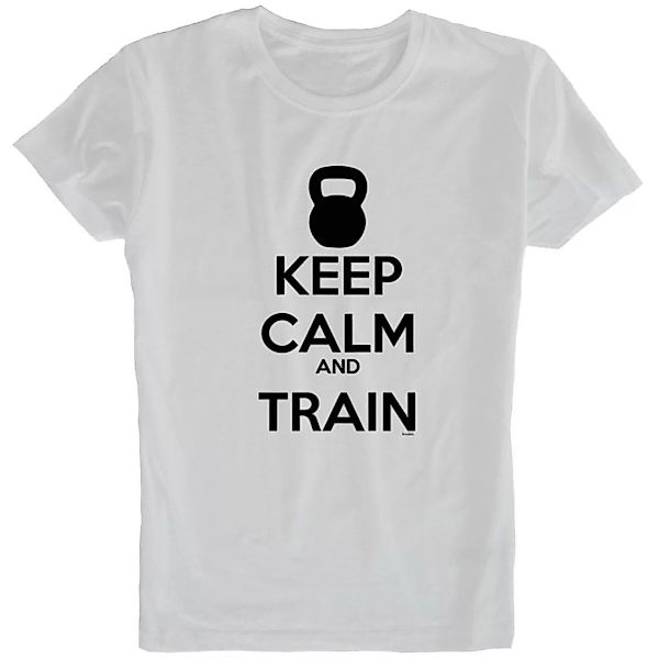 Kruskis Keep Calm And Train Kurzärmeliges T-shirt S White günstig online kaufen