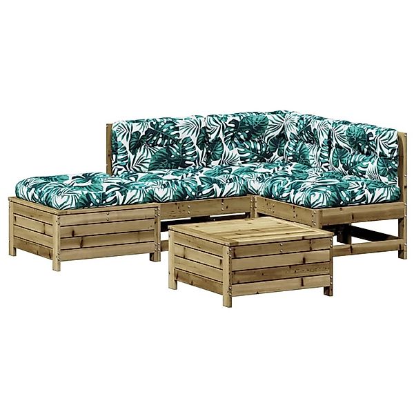 vidaXL 5-Tlg Garten-Lounge-Set mit Kissen Imprägniertes Kiefernholz 3250711 günstig online kaufen