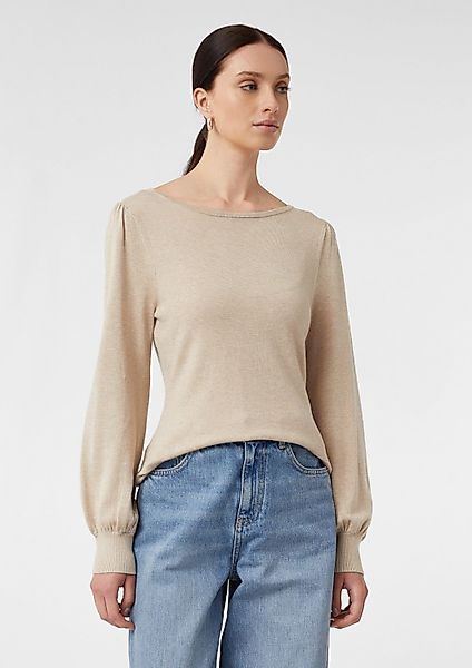 comma Longpullover Strickpullover Feinstrickpullover mit leichten günstig online kaufen