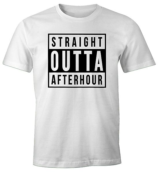 MoonWorks Print-Shirt Herren T-Shirt Spruch Straight günstig online kaufen