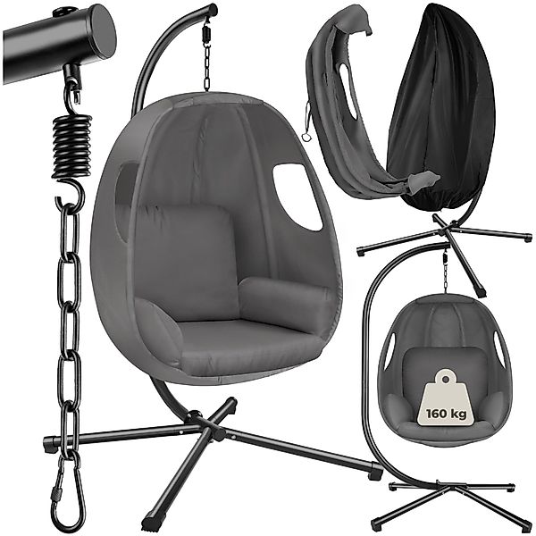 tectake Hängesessel Schaukelstuhl Anika mit Gestell günstig online kaufen