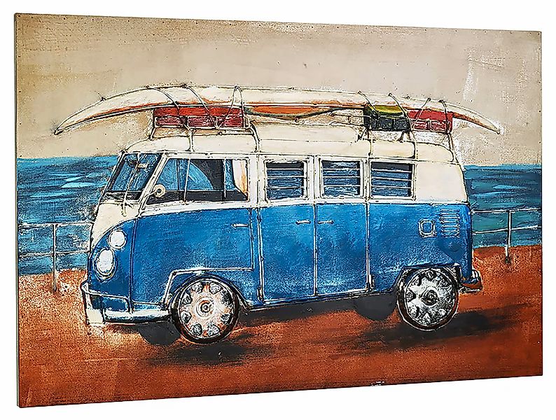 locker Wanddekoobjekt "Metallbild 3D BEACH BULLY" günstig online kaufen