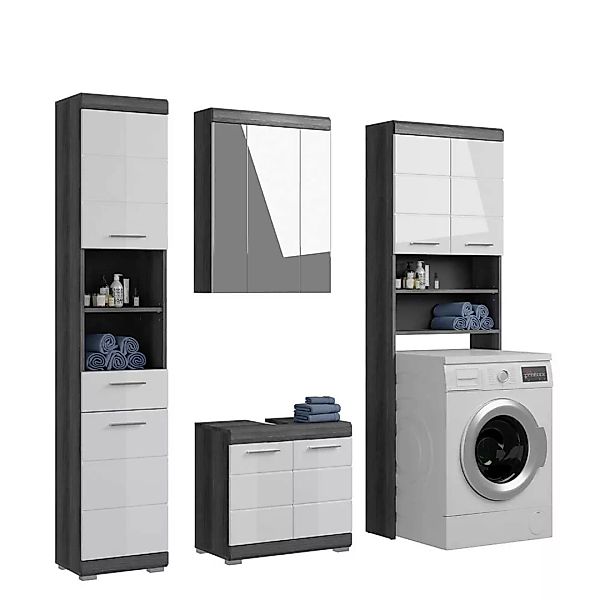 Badmöbel mit Waschmaschinenschrank modernem Design (vierteilig) günstig online kaufen