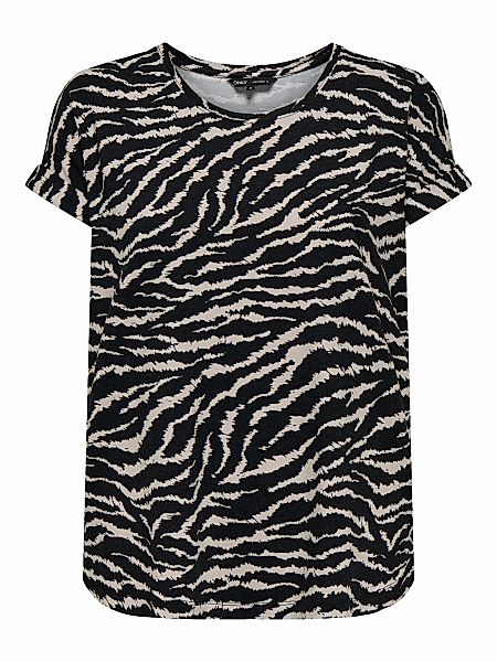 ONLY Kurzarmshirt "ONLMOSTER – Shirt mit Animal-Print und lockerem Schnitt" günstig online kaufen