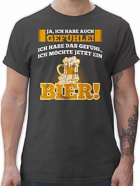 Shirtracer T-Shirt Ja ich habe auch Gefühle - Bier Sprüche Statement mit Sp günstig online kaufen