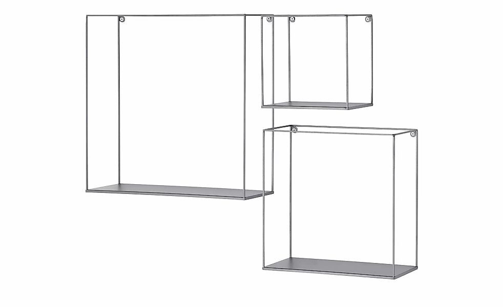 Wandregal  3er-Set  Toppo ¦ grau ¦ Maße (cm): B: 40 H: 40 T: 15.0 Regale > günstig online kaufen