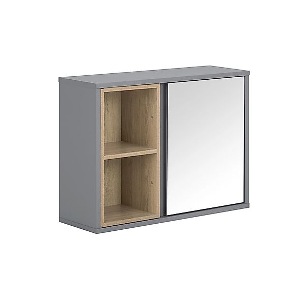 SoBuy Hängeschrank mit Spiegeltür und 2 Fächern Spiegelschrank für Bad BZR1 günstig online kaufen