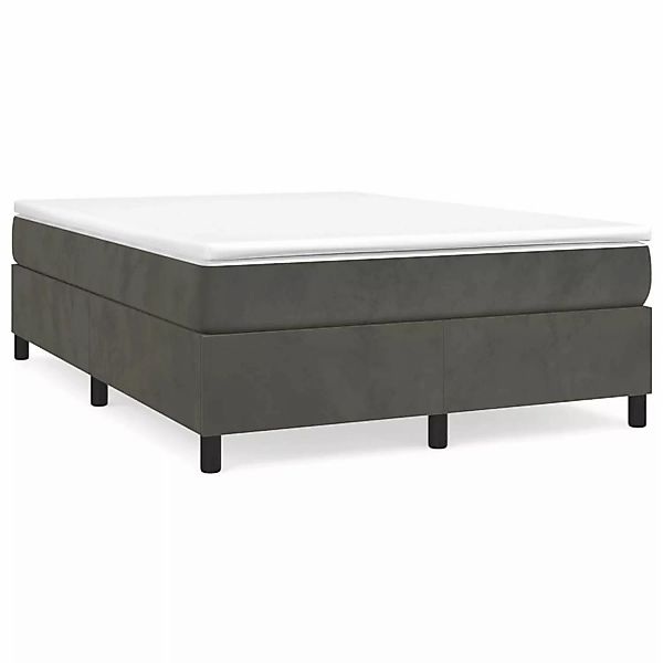 Vidaxl Boxspringbett Dunkelgrau 140x200 Cm Samt günstig online kaufen