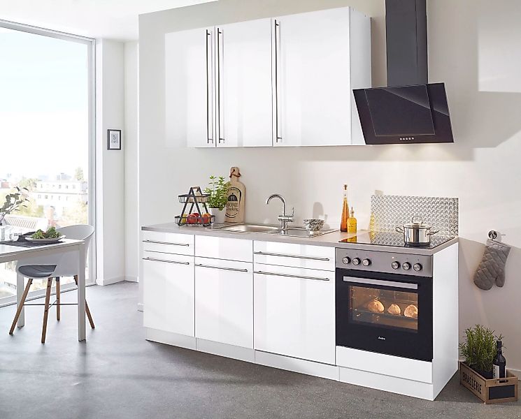 wiho Küchen Küchenzeile »Chicago«, ohne E-Geräte, Breite 220 cm günstig online kaufen