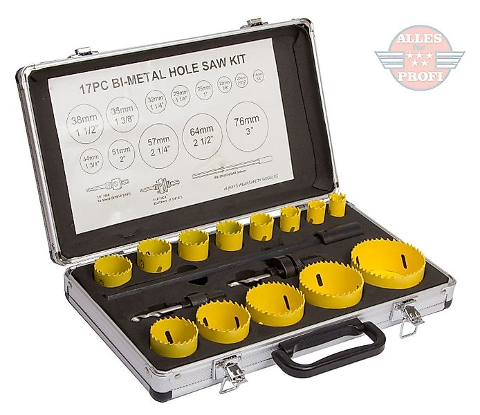 Falon-Tech Bohrer- und Bit-Set HSS Bi Bohrkrone Metall Dosenbohrer Lochbohr günstig online kaufen