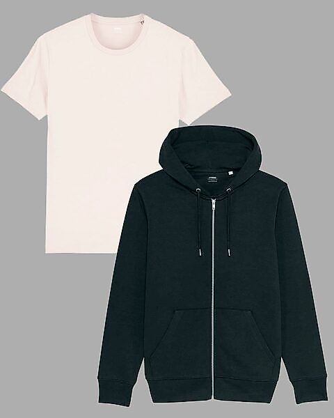 Kombi Set Aus Hoodie Jacke Und Basic T-shirt günstig online kaufen