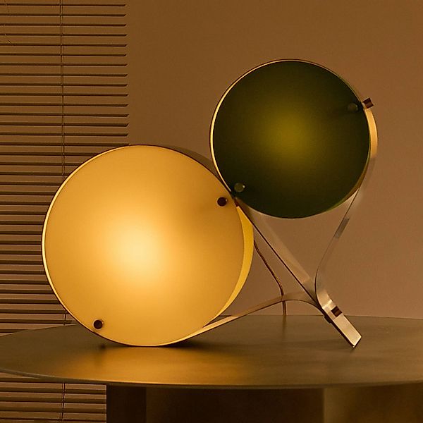 Gubi Tischleuchte Coppia, elfenbein/olivgrün, Höhe 42 cm günstig online kaufen
