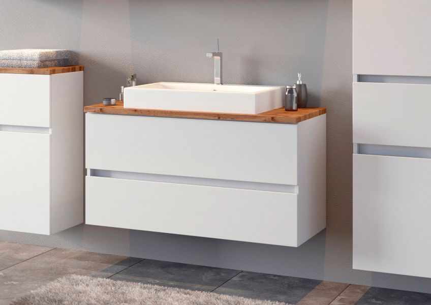 welltime Waschtisch "Livorno" Set, 2 Stk. tlg. mit 2 Schubladen, Keramik günstig online kaufen