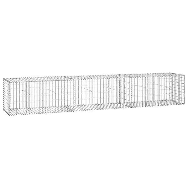 vidaXL Gabionenwand mit Abdeckung 300x50x50 cm Verzinkter Stahl 143591 günstig online kaufen