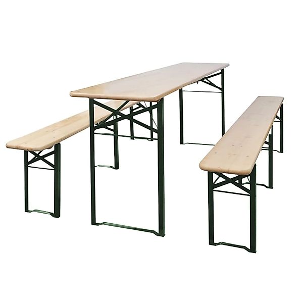 vidaXL Biertisch mit 2 Bänken Klappbar 220 cm Tannenholz 42207 günstig online kaufen