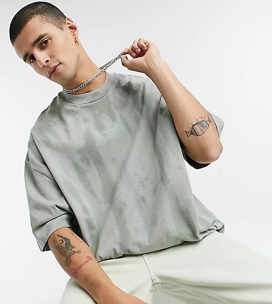 COLLUSION – Oversize-T-Shirt mit Logo und Batikmuster-Mehrfarbig günstig online kaufen