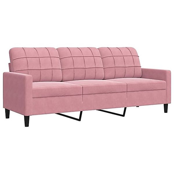 vidaXL Sofa 3-Sitzer-Sofa Rosa 180 cm Samt günstig online kaufen