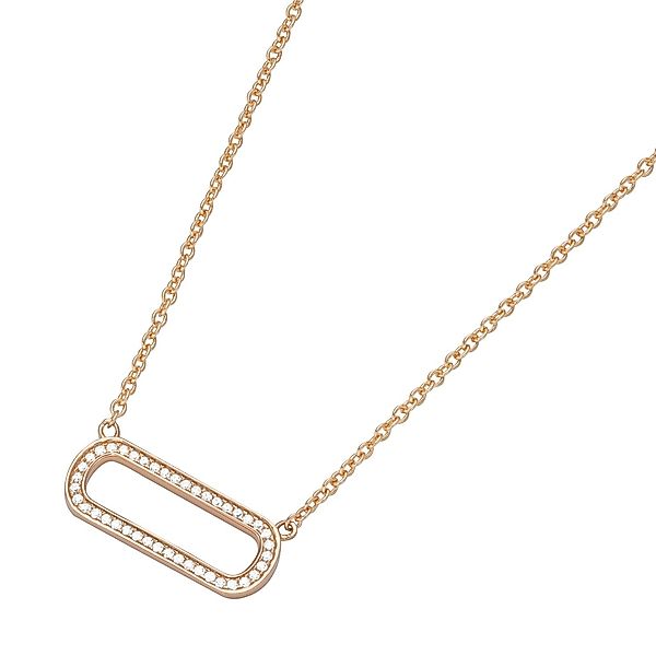 Smart Jewel Collier "mit ovalem Mittelteil, Zirkonia Steine, Silber 925" günstig online kaufen