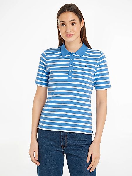 Tommy Hilfiger Poloshirt "1985 REG PIQUE STRIPE POLO SS", mit dezenter Tomm günstig online kaufen