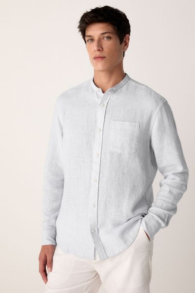 Next Langarmhemd Langarmhemd mit Stehkagen aus günstig online kaufen