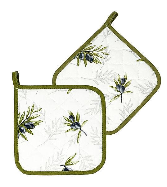 Lashuma Topflappen Olive, (Set, 2-tlg), mediterrane günstig online kaufen