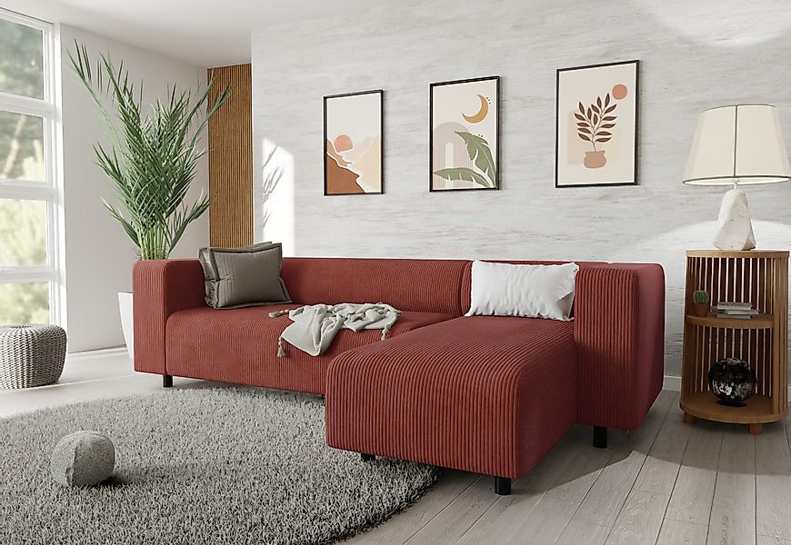 S-Style Möbel Ecksofa Gustav mit Ottomane günstig online kaufen