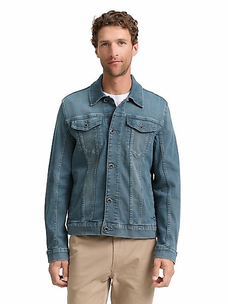TOM TAILOR Jeansjacke, ohne Kapuze, mit Knopfleiste und Stretch-Anteil günstig online kaufen