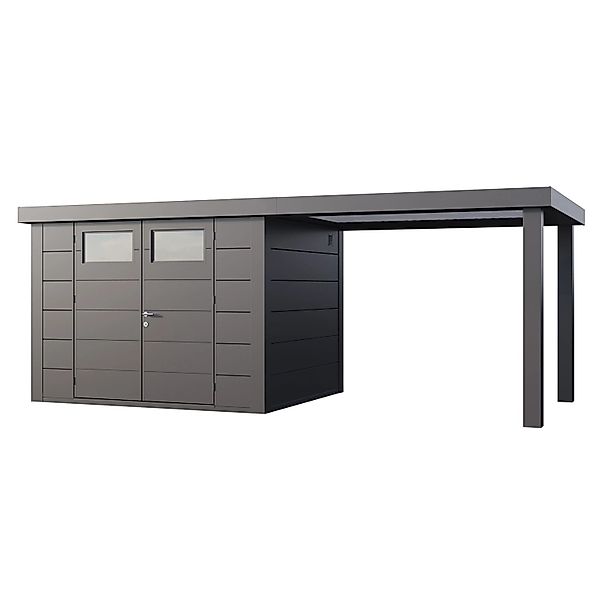 Gerätehaus Classico 3024 mit Offene Lounge L Rechts 582 cm x 238 cm Anthraz günstig online kaufen