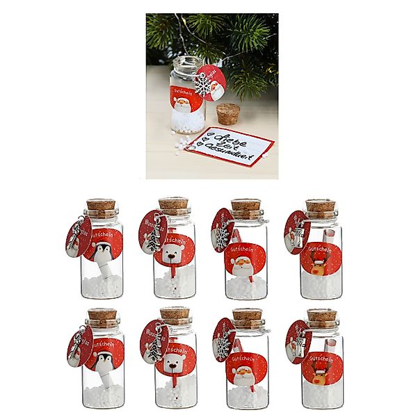 Annastore Geschenkbox Glasröhrchen-Set Gelgeschenk zu Weihnachten günstig online kaufen