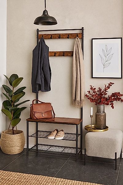 moebel-direkt-online Kompaktgarderobe Moderne Flurgarderobe im Industrial-L günstig online kaufen