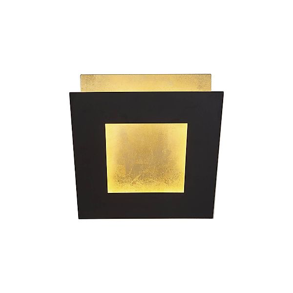 LED-Wandleuchte Dalia, schwarz/gold, 18 x 18 cm, Aluminium günstig online kaufen