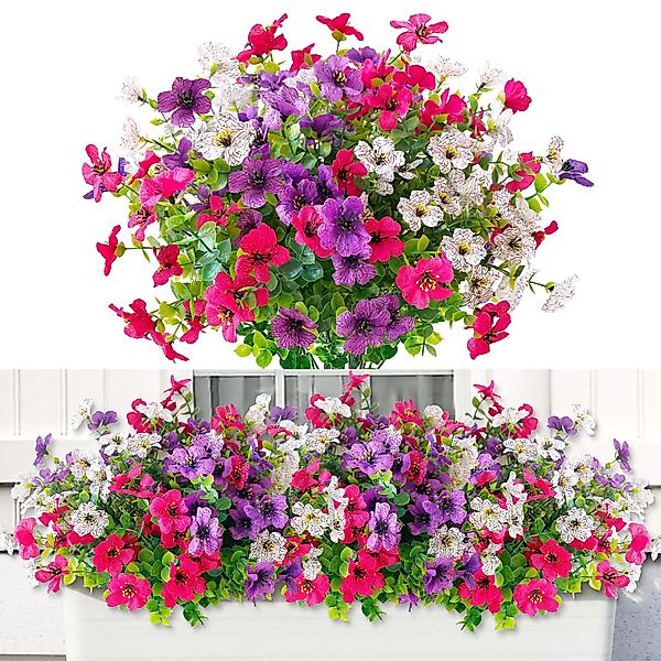 Kunstpflanze Kunstblumenstrauß künstliche 6 Bündel Kunstblumen günstig online kaufen