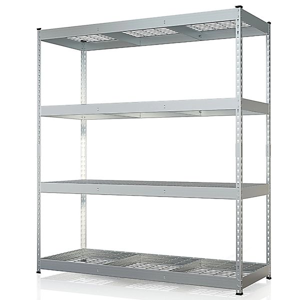Floordirekt Schwerlastregal Yukon Rivet 4 Böden Verzinkt 180 x 160 x 60 cm günstig online kaufen