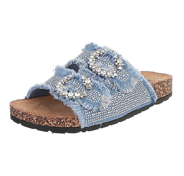 Ital-Design Modische Damen Sandalen mit Komfort und Dekoration Pantolette ( günstig online kaufen