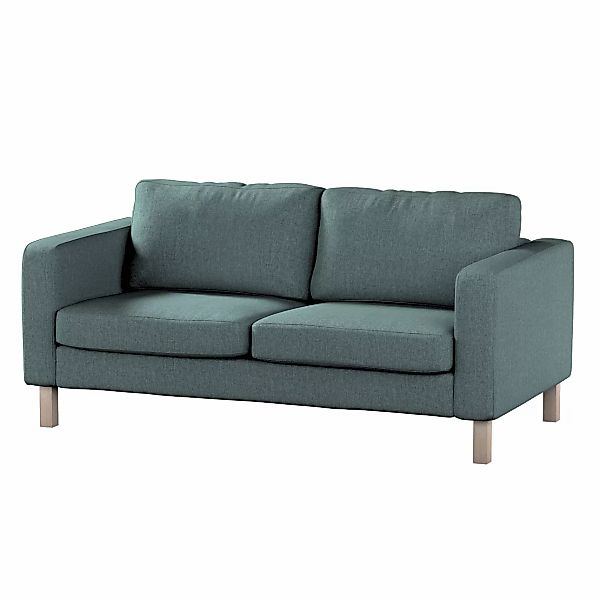 Bezug für Karlstad 2-Sitzer Sofa nicht ausklappbar, grau- blau, Sofahusse, günstig online kaufen