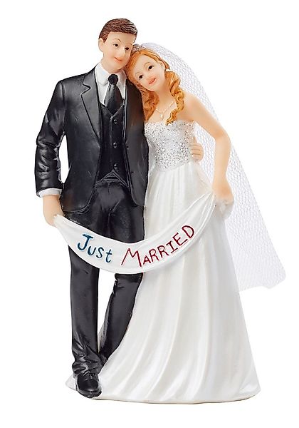 HobbyFun Dekofigur Hochzeitspaar Just Married, 7 günstig online kaufen